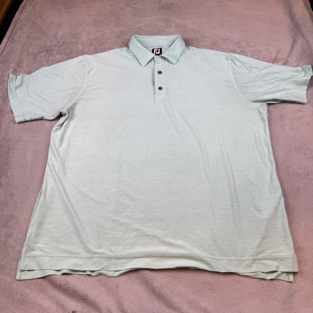 FootJoy Golf Polo Shirt Mens 2XL‎ Green Heather Performance Athletic